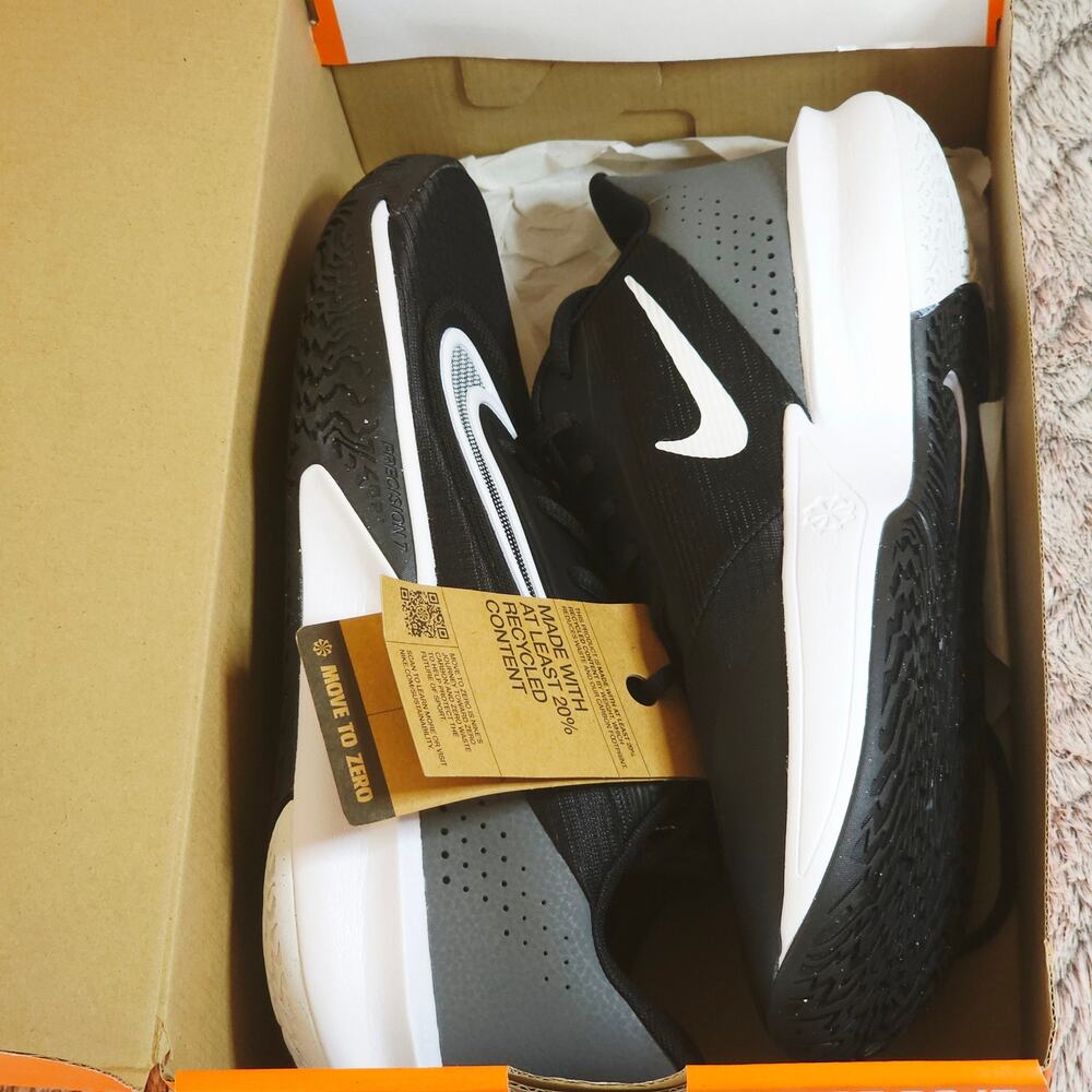 NIB - Nike Precision 7 Basketball Shoes - Black/White/Iron Grey – Men’s 8.5 - Picture 9 of 10